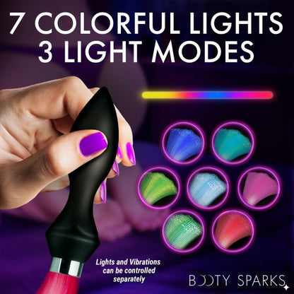 Vibrating Silicone Optical Fiber Butt Plug