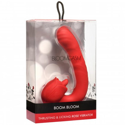 Boom Bloom Thrusting &amp; Licking Rose Vibrator XR BRAND