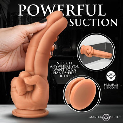 The Pleaser Double Finger Silicone Dildo XR BRANDS