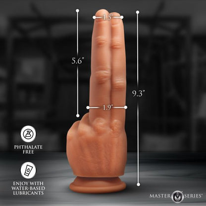 The Pleaser Double Finger Silicone Dildo XR BRANDS