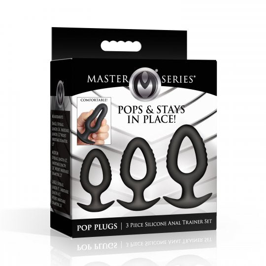 Pop Plugs 3 Piece Hollow Silicone Anal Trainer Set