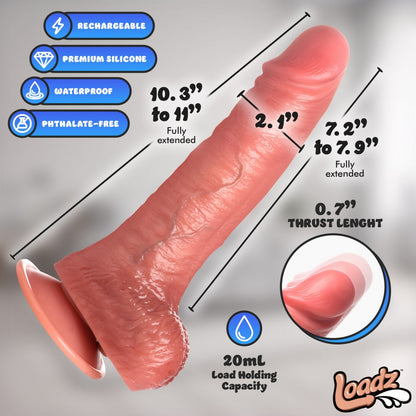 10" Thrusting, Vibrating, &amp; Squirting Dildo
