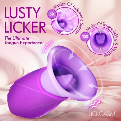 Licking Violet™ Licking &amp; Sucking Vibrator – Dual Stimulation Tongue Toy
