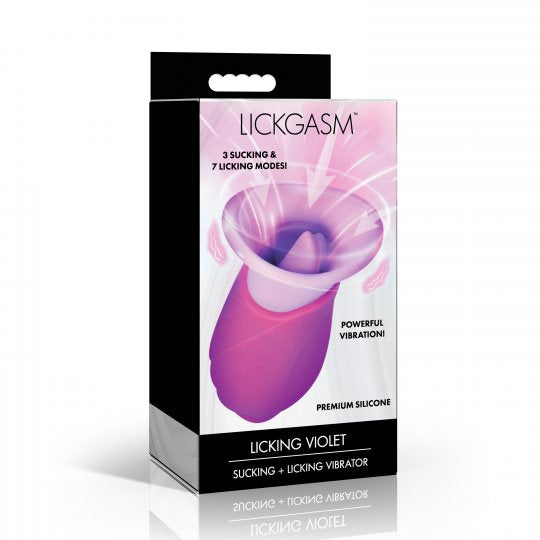 Licking Violet™ Licking &amp; Sucking Vibrator – Dual Stimulation Tongue Toy