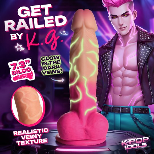 K.G. Silicone Dildo with Balls