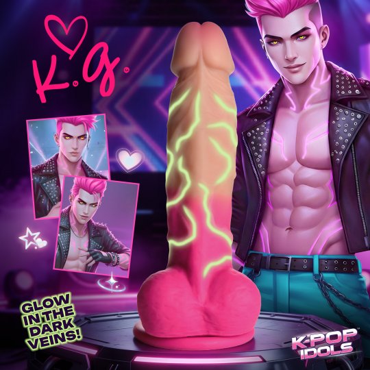 K.G. Silicone Dildo with Balls