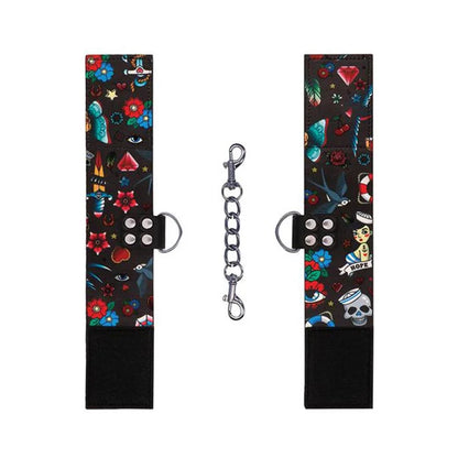 Ouch! Old School Tattoo Printed Ankle Cuffs