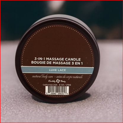 Plant-Based 3-in-1 Massage Candle collection in assorted scents.