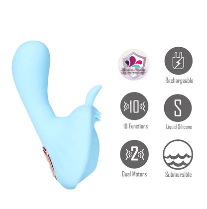 AVERI 10-Function Rechargeable Dual Vibration Liquid Silicone Vibrator MAIA TOYS