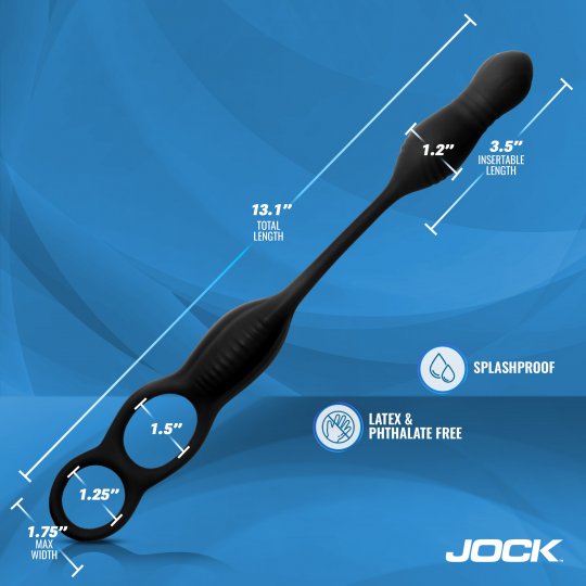 Hyper Thrusting and Vibrating Anal Plug with C-Ring XR BRAND