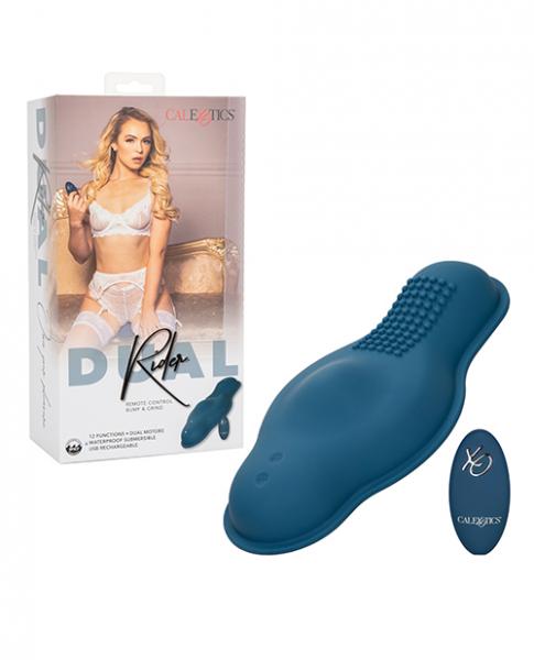 CalExotics Dual Rider Rechargeable Silicone Remote Control Massager - 12 Vibration Functions, Waterproof - SP BOUTIQUE