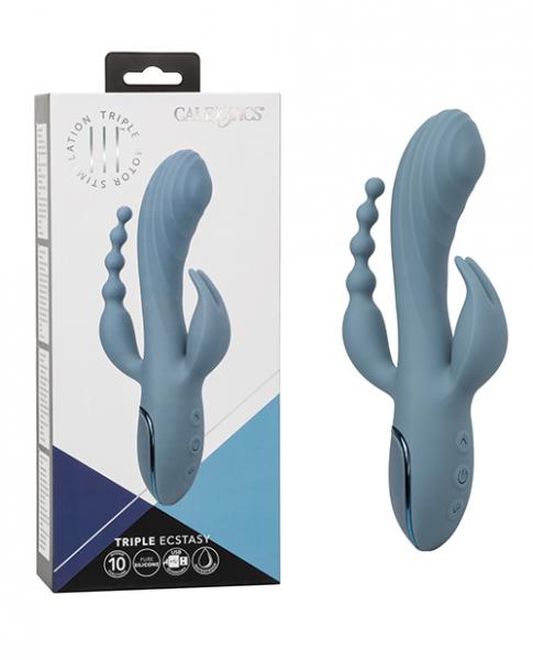 III Triple Ecstasy Rechargeable Silicone Stimulating Vibrator - SP BOUTIQUE