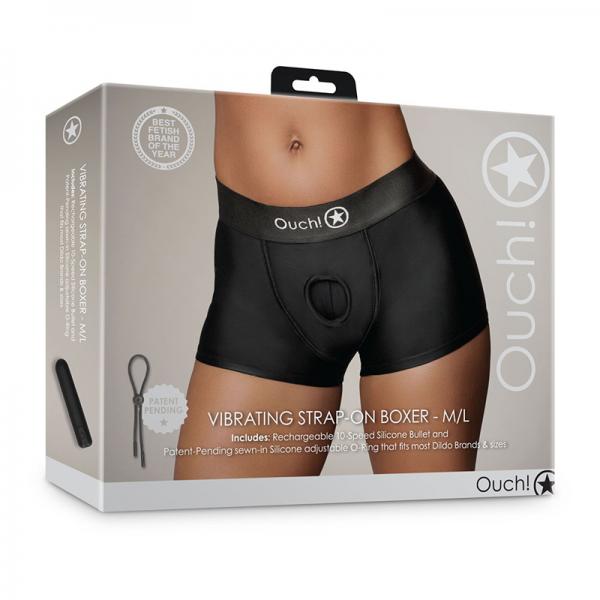 Shots Ouch! Vibrating Strap-on Boxer SHOTS AMERICA LLC