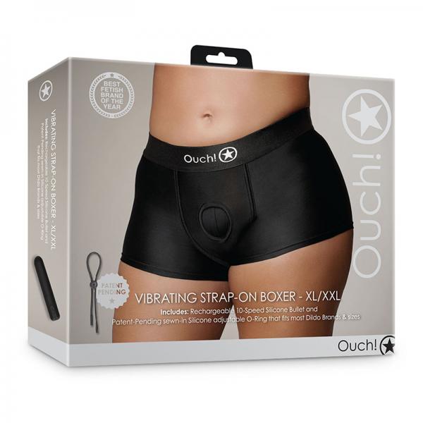 Shots Ouch! Vibrating Strap-on Boxer SHOTS AMERICA LLC