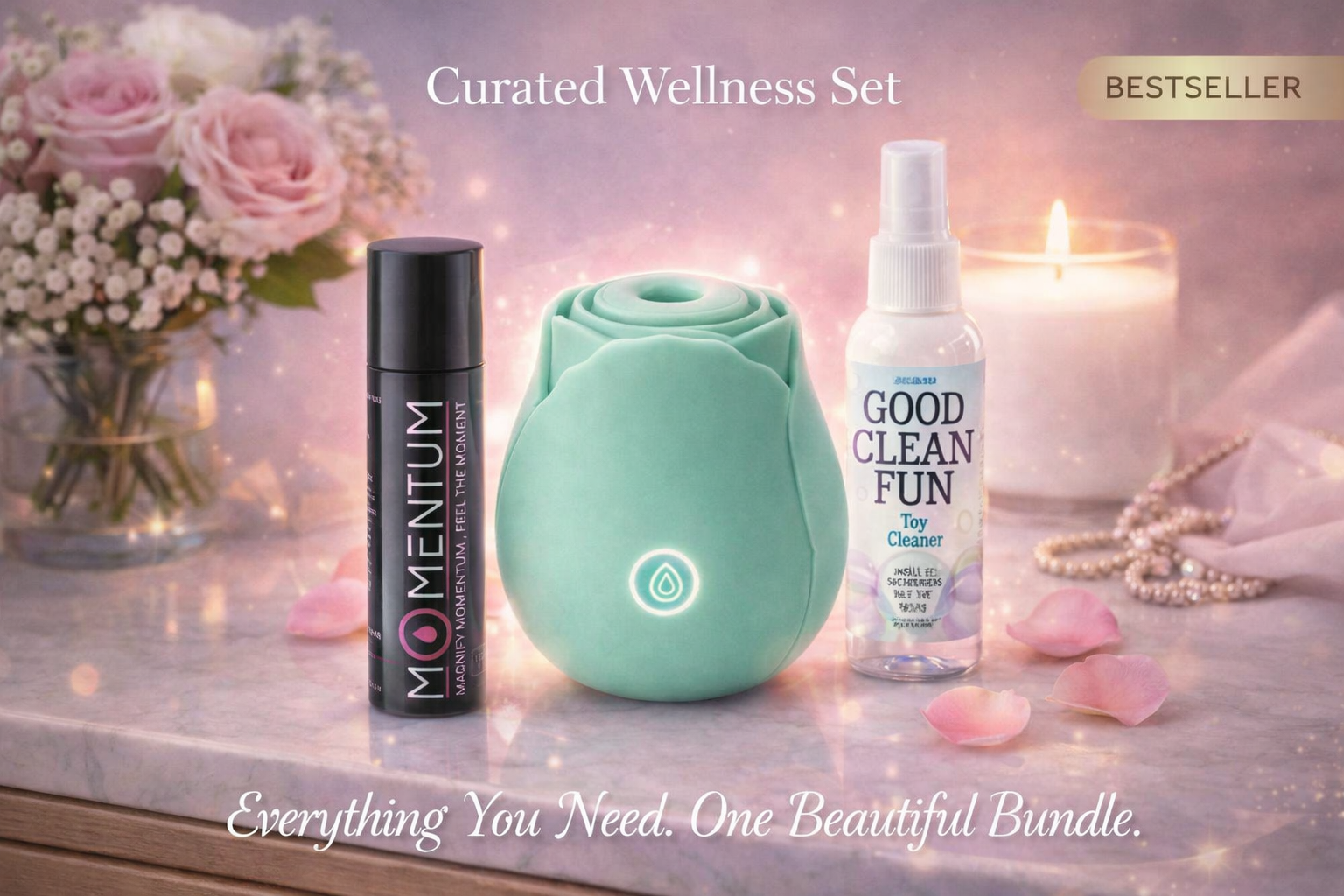 Luxury Rose Wellness Bundle – Lubricant &amp; Care Essentials