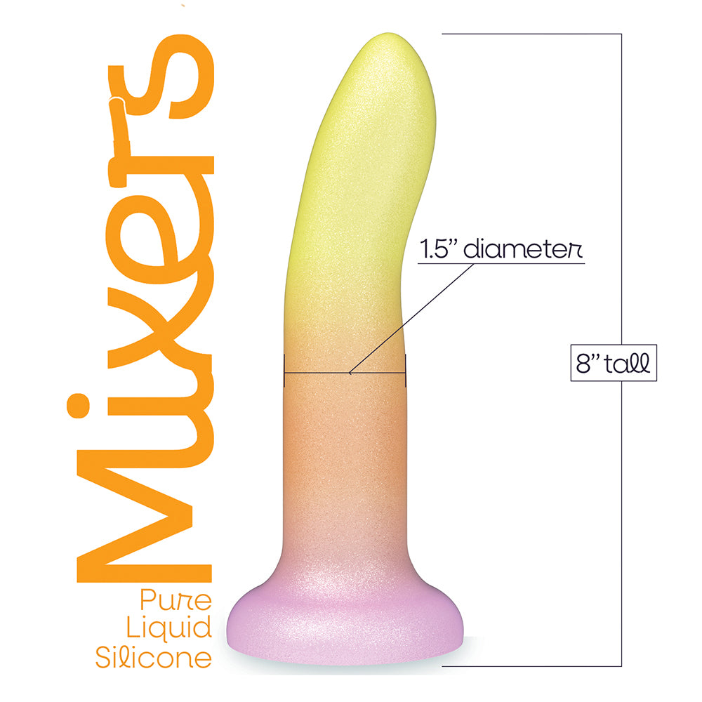 Mixers Tequila Sunrise 8" Dildo - Yellow Orange Pink