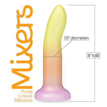Mixers Tequila Sunrise 8" Dildo - Yellow Orange Pink