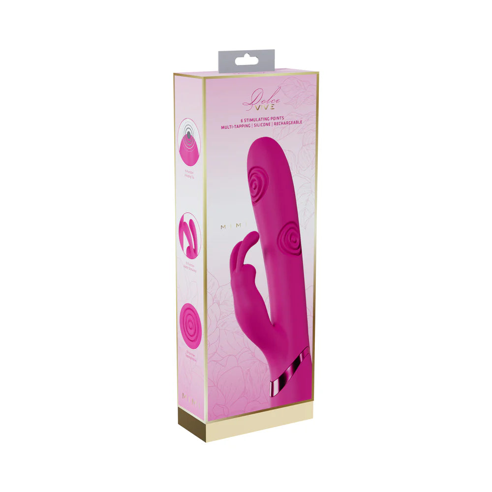 VIVE Mimi Rechargeable G-Spot Vibrating and Tapping Rabbit Pink SHOTS