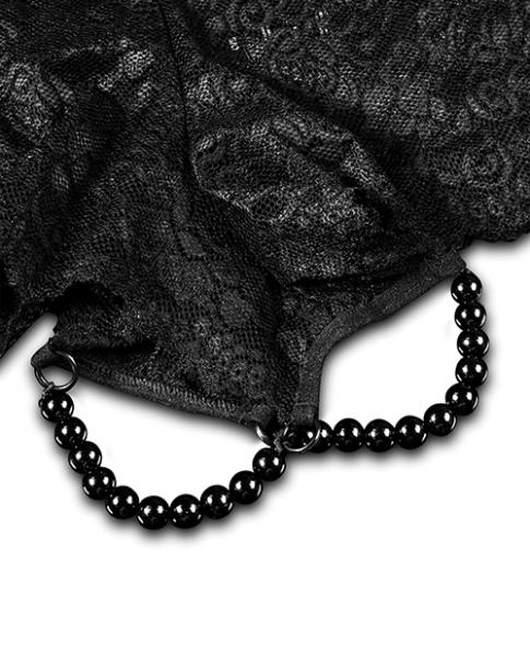 Hookup Pleasure Pearl Boy Shorts Black Fits Size S-L - SP BOUTIQUE