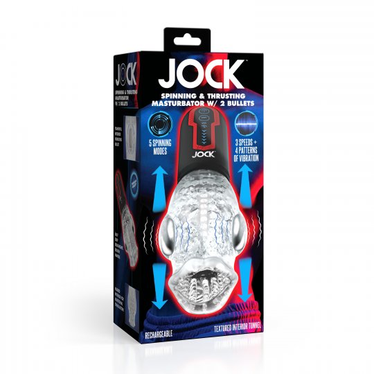 Spinning and Thrusting Masturbator with 2 Bullets CURVE TOYS