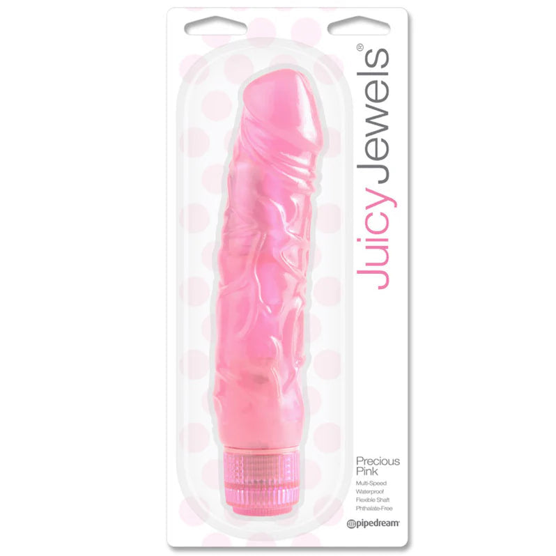 Juicy Jewels Precious Pink Flexible Realistic Vibrator PIPEDREAM