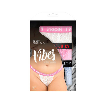 Fantasy Lingerie Vibes Tasty Vibes Pack 3-Piece Lace Thong Panty Set FANTASY LINGERIE
