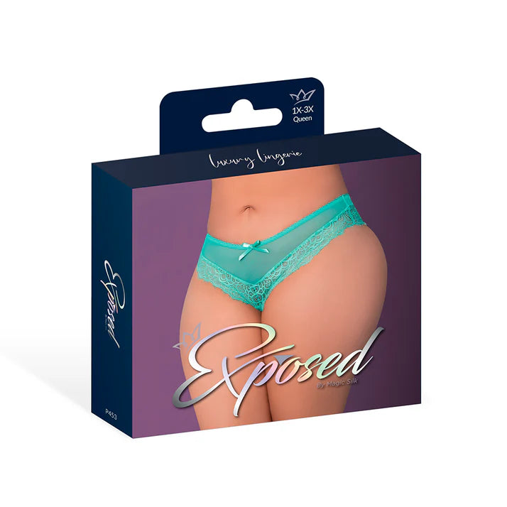 Magic Silk Caribbean Crush Low Rise Cheeky Panty Aqua Glow EXPOSED