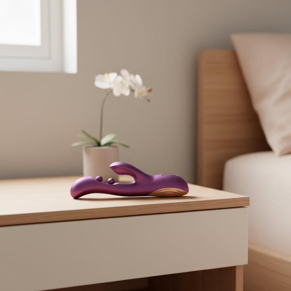 Gem - App Control G-Iggle Balls Rabbit Vibrator - Purple HONEY PLAY BOX