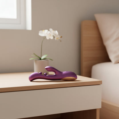 Gem - App Control G-Iggle Balls Rabbit Vibrator - Purple HONEY PLAY BOX