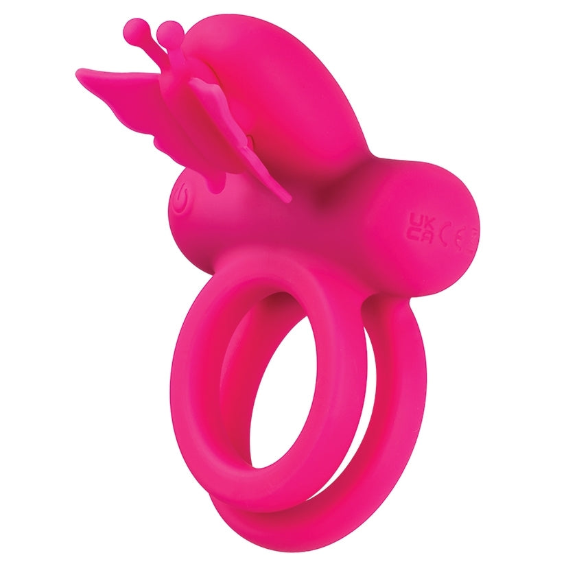 Silicone Rechargeable Butterfly Dual Ring CALEXOTIC