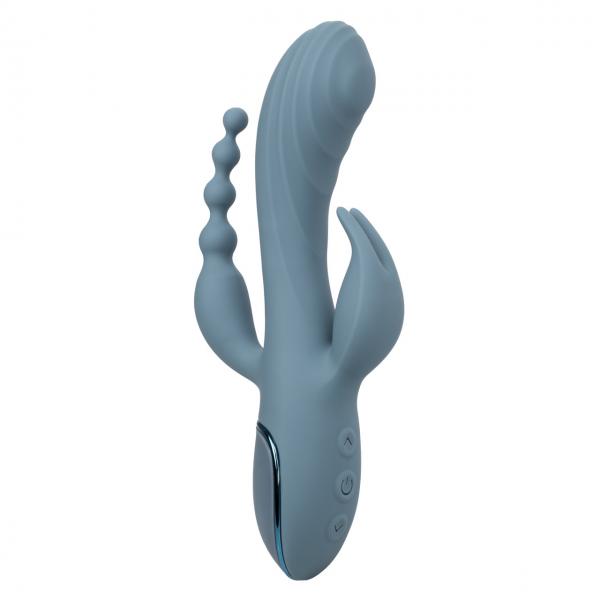 III Triple Ecstasy Rechargeable Silicone Stimulating Vibrator - SP BOUTIQUE