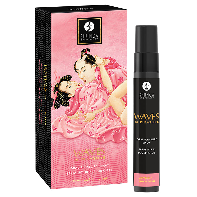 Shunga Waves of Pleasure Oral Pleasure Spray-Watermelon for enhanced intimacy and pleasure.