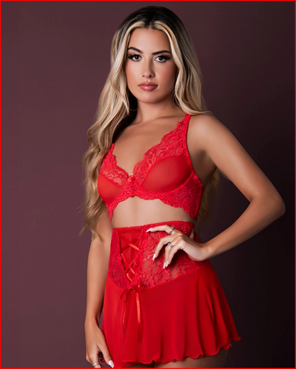 Sugar High Bralette, Cincher Skirt &amp; Thong Set SP BOUTIQUE