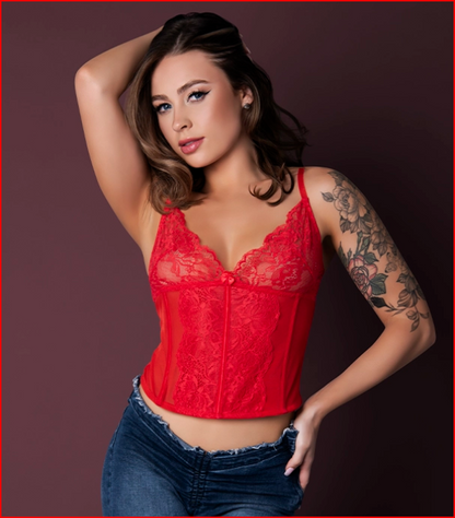 Sugar High Plunge Bustier &amp; Boy Short Set EXPOSED