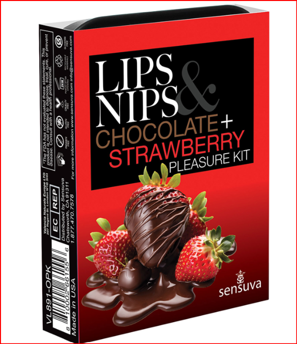 Sensuva Lips and Nips Pleasure Kit Chocolate Strawberry BLUSH