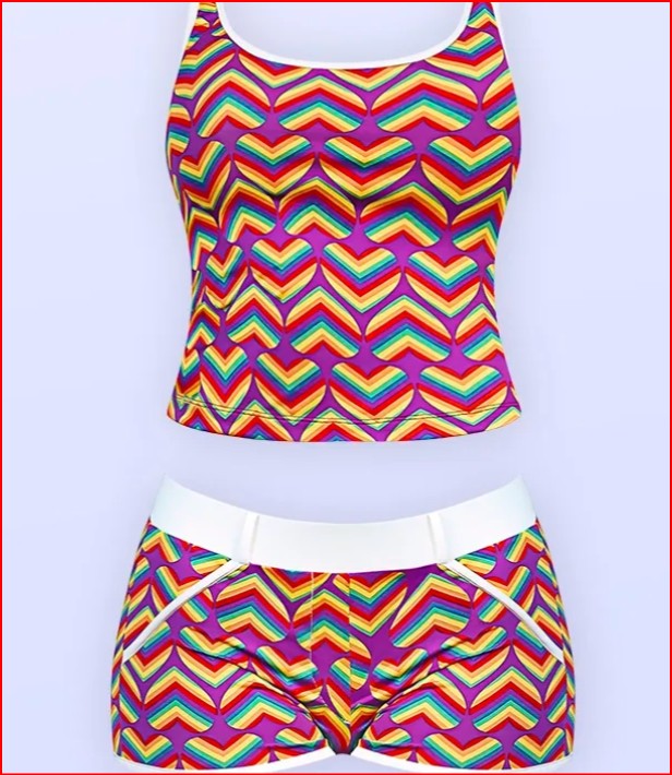 Ensemble débardeur et short Magic Silk Pride