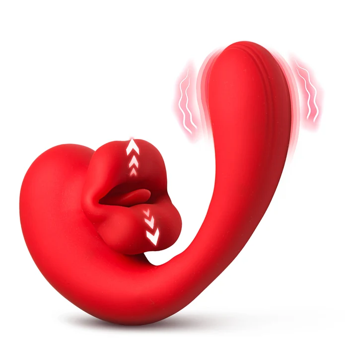 G-Kiss Kissing G-Spot Silicone Vibrator Red