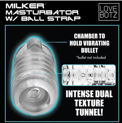 Milker Masturbator With Ball Strap - SP BOUTIQUE