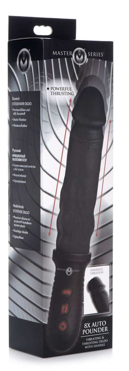8X Auto Pounder Vibrating and Thrusting Dildo with Handle MASTER SERIES