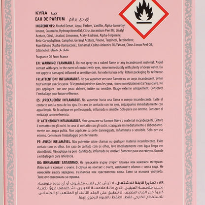 Kyra Perfume for Women 100ml elegantly packaged, showcasing its luxurious scent and sophisticated allure.