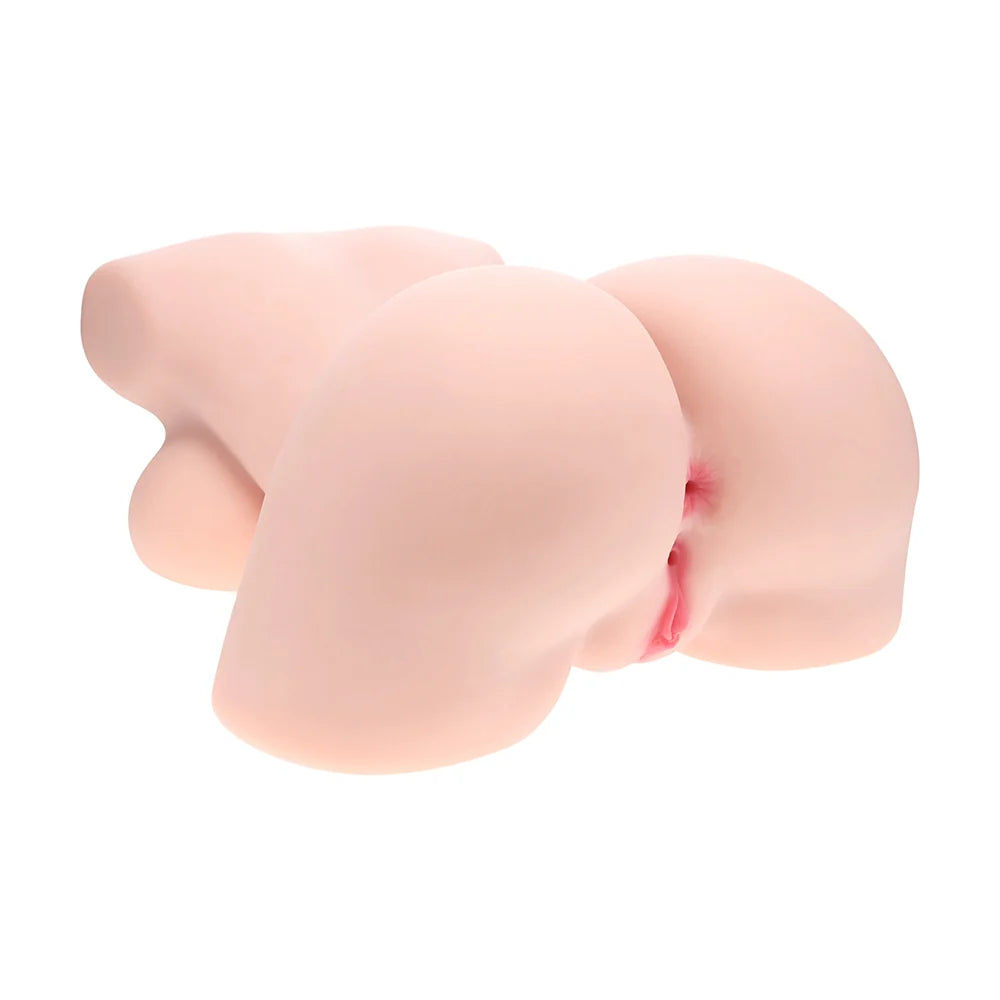 Xkin Bodyforms Aveline Luxe Dual Entry Vibrating Masturbator Beige