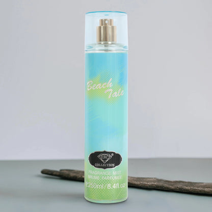 A lifestyle shot of Beach Tale Spray Perfume for Women in a sunny outdoor setting, ideal for women who love floral and oceanic fragrances.