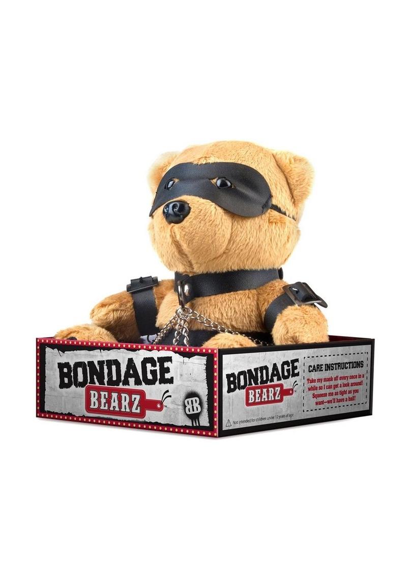 Bondage Bearz Charlie Chains Stuffed Animal - Brown/Black - SP BOUTIQUE