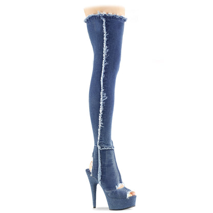 DELIGHT-3030 Denim Blue Str Fabric - SP BOUTIQUE