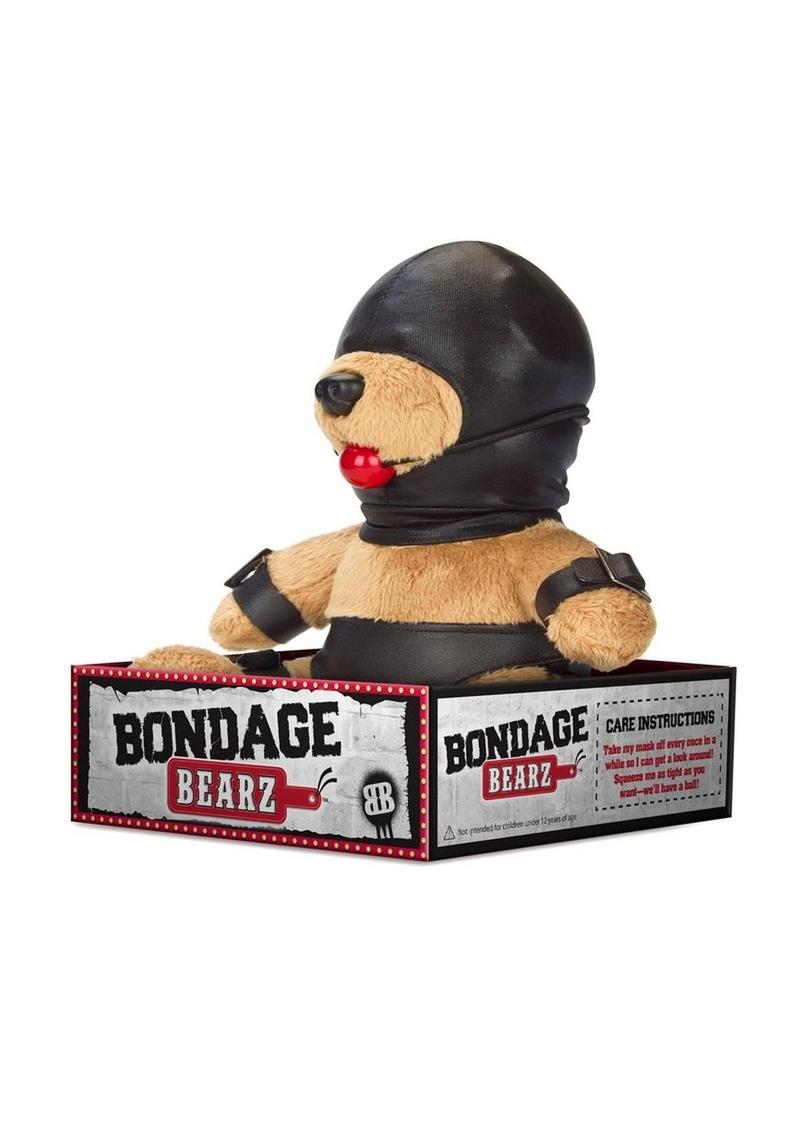 Bondage Bearz Gary Gag Ball Stuffed Animal - Brown/Black - SP BOUTIQUE