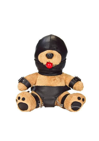 Bondage Bearz Gary Gag Ball Stuffed Animal - Brown/Black - SP BOUTIQUE