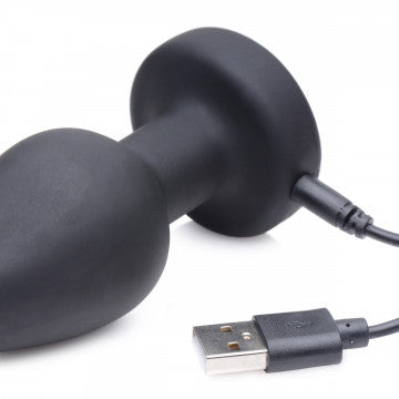Zeus Vibe &amp; Estim Silicone Anal Plug - 10 Vibrations &amp; Shocks, USB Rechargeable, Body-Safe Pleasure - SP BOUTIQUE