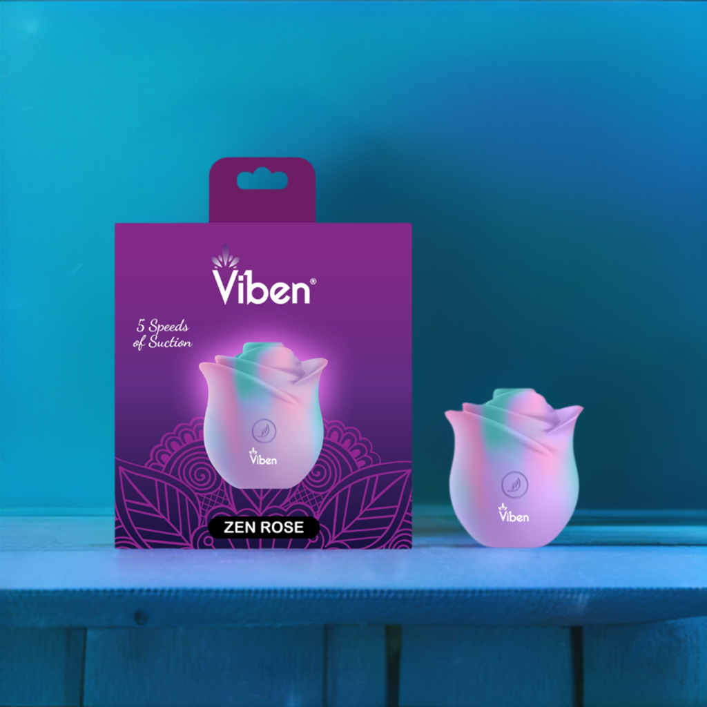 Zen Rose -Handheld Rose Clitoral and Nipple Stimulator VIBEN