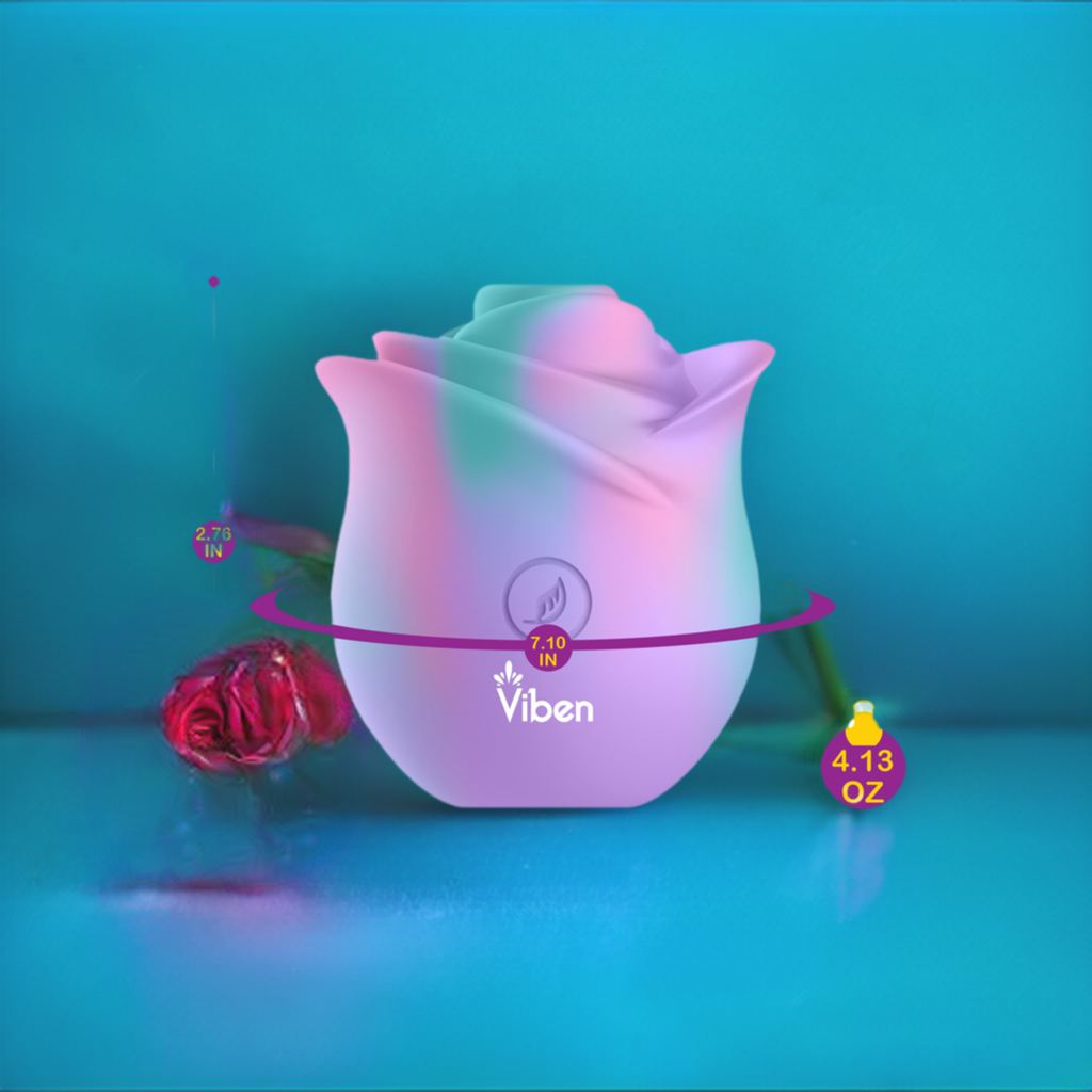 Zen Rose -Handheld Rose Clitoral and Nipple Stimulator VIBEN
