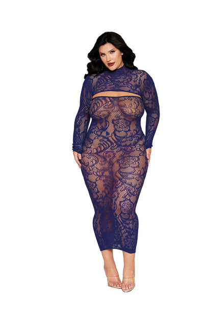 Bodystocking Gown and Shrug Dmnd DREAMGIRL